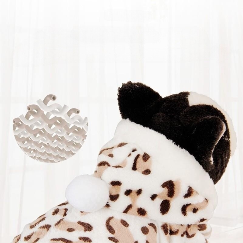 Моден гащеризон за кучета за домашни любимци Гащеризон за кучета от коралов руно Мек топъл гащеризон за котки от руно Зимни пижами за кученца за домашни любимци Дрехи за кучета Chihauhau