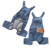 Fashion Pet Jean Ruházat Overall kutyáknak Farmer pántos nadrág jumpsuit kis közepes kutyáknak 2021 Design Francia Bulldog Ruházat