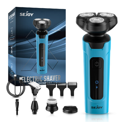 SEJOY Aparat de bărbierit pentru bărbați Aparat de ras electric USB Puternic aparat de bărbierit aparat de ras electric, reîncărcabil, rezistent la apă