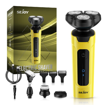 SEJOY Aparat de bărbierit pentru bărbați Aparat de ras electric USB Puternic aparat de bărbierit aparat de ras electric, reîncărcabil, rezistent la apă