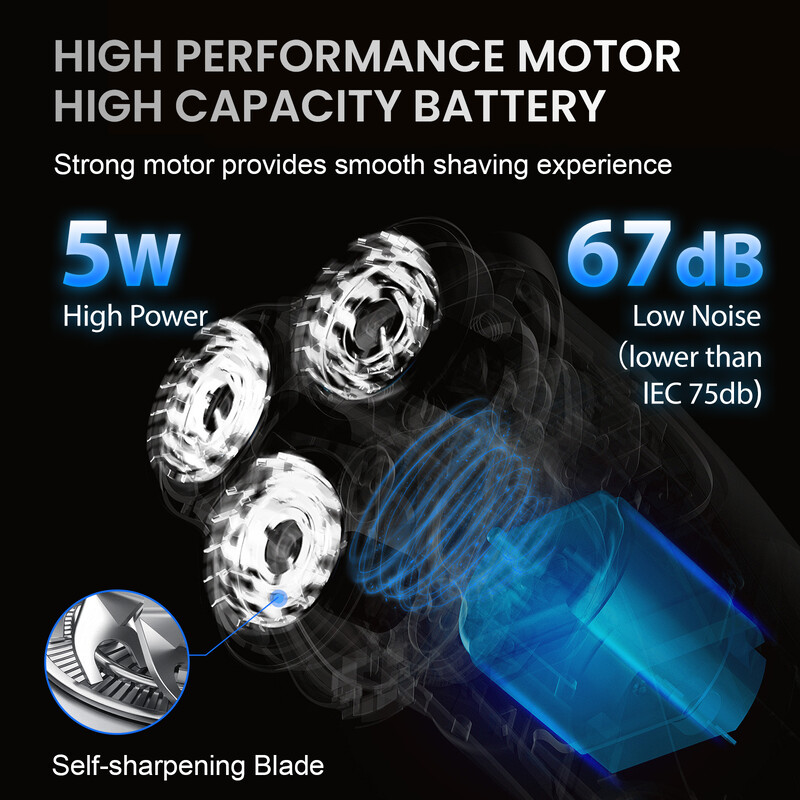 2 в 1 Мъжка електрическа самобръсначка за мъже Машина за бръснене Тример за брада 3D плаващо острие Миещо се USB презареждане Машина за подстригване