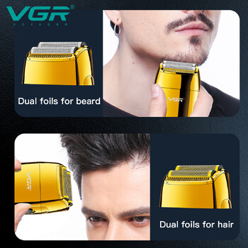 VGR Shaver Electric Shaver Beard Trimmer Beard Shaver Professional Electric Razor Ανδρική μηχανή κοπής γενειάδας Επαναφορτιζόμενη V-399