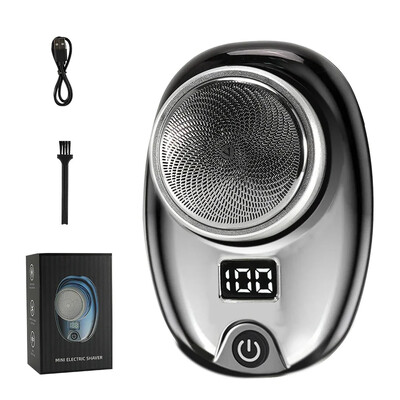 Aparat de ras electric, aparat de ras portabil, pentru călătorii umed și uscat, aparat de ras reîncărcabil prin USB, tip C, mini mașină de bărbierit pentru bărbați