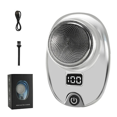 Aparat de ras electric, aparat de ras portabil, pentru călătorii umed și uscat, aparat de ras reîncărcabil prin USB, tip C, mini mașină de bărbierit pentru bărbați