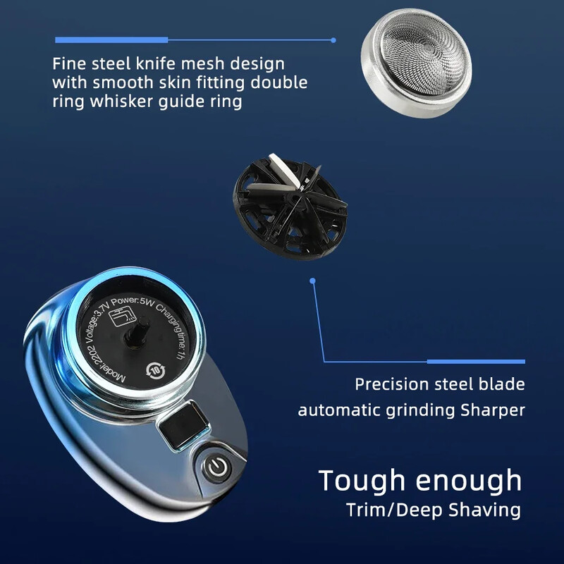 Електрическа самобръсначка Portable Razor Man Travel Wet And Dry USB Rechargeable Shaver Type-C Charging Mini Shaver Machine for Men