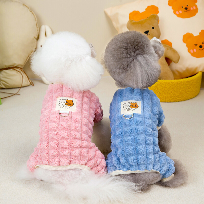 Nova odjeća za pse Diamond Check Četveronožne štrample Topla i pahuljasta utegljiva odjeća za kućne ljubimce Modni dizajn Odjeća za kućne ljubimce