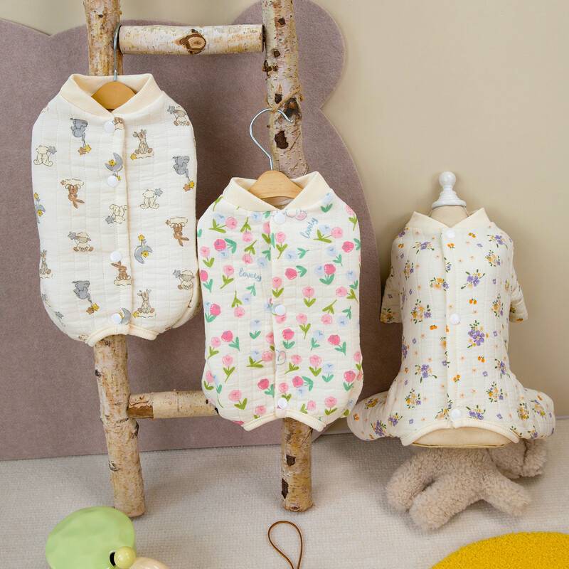 Nova odjeća za pse Dupli pamuk Četveronožni pokrivač za trbuh Kućna odjeća Topli kombinezon za kućne ljubimce Dizajnerska odjeća za pse