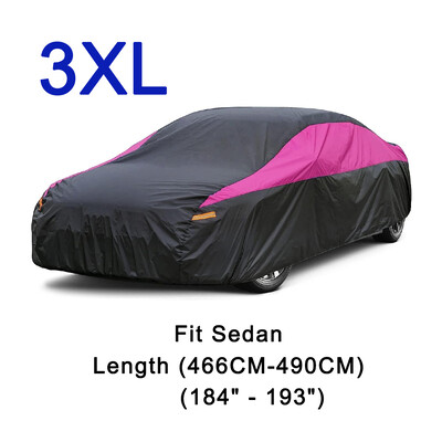 Huse universale SUV/Sedan/Hatchback pentru mașină, în aer liber, impermeabilă, soare, ploaie, zăpadă, protecție UV, negru, roz, îmbinare, culoare.