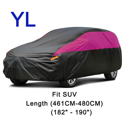 Huse universale SUV/Sedan/Hatchback pentru mașină, în aer liber, impermeabilă, soare, ploaie, zăpadă, protecție UV, negru, roz, îmbinare, culoare.