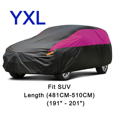 Huse universale SUV/Sedan/Hatchback pentru mașină, în aer liber, impermeabilă, soare, ploaie, zăpadă, protecție UV, negru, roz, îmbinare, culoare.
