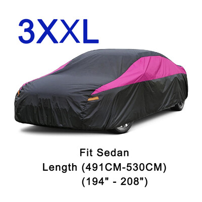 Huse universale SUV/Sedan/Hatchback pentru mașină, în aer liber, impermeabilă, soare, ploaie, zăpadă, protecție UV, negru, roz, îmbinare, culoare.