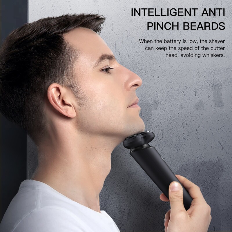 ENCHEN Victor Blackstone 7 električni rotacijski brijač za muškarce, magnetska oštrica za rezanje, prijenosni trimer za bradu tipa C, punjivi