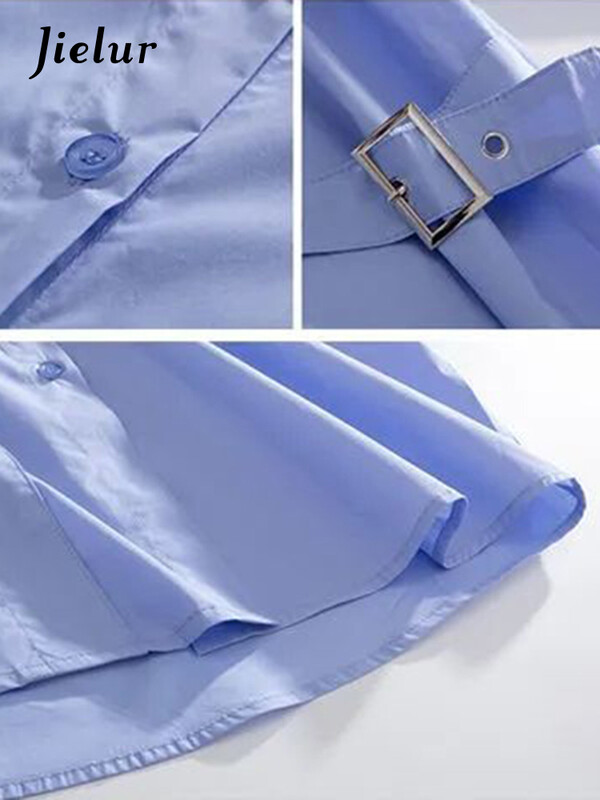 Jielur Košulje Ženske opuštene temperamentne odjeće u korejskom stilu Ženske majice i bluze Jednobojni, ležerni, elegantni dizajn, asimetrični šik