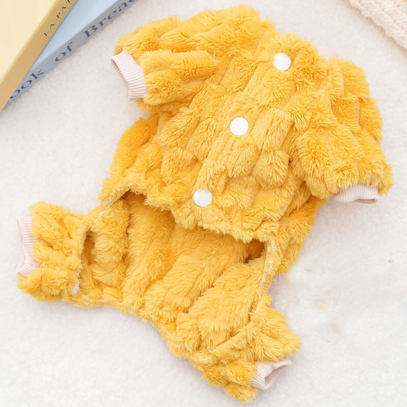 Slatka pidžama za pse Zimski kombinezon za pse Odjeća Žuto Ružičasto Plavi Medvjed Uzorak Flis Odjeća za kućne ljubimce Kombinezoni za štene Onesie Yorki