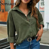 Cămașă din velur pentru femei, culoare solidă, cu mânecă lungă, guler răsturnat, ocazional, largi, la modă, cămașă pentru femei, haine vintage