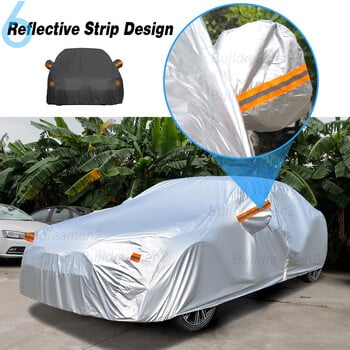 Πλήρες κάλυμμα αυτοκινήτου SUV Outdoor Sun Rain Snow Snow Snow Scratch Cover Αντιανεμικό κάλυμμα για Jeep Cherokee 1984-2025