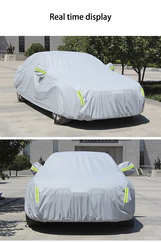 Univerzalne SUV/limuzine pune navlake za automobile vanjske vodootporne za zaštitu od sunca i kiše i snijega UV dizajn s patentnim zatvaračem za automobil crna navlaka za automobil S-XXL