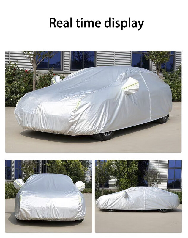 Univerzalne SUV/limuzine pune navlake za automobile vanjske vodootporne za zaštitu od sunca i kiše i snijega UV dizajn s patentnim zatvaračem za automobil crna navlaka za automobil S-XXL