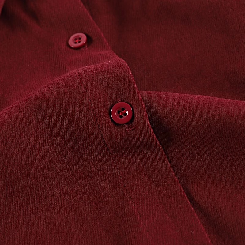 Proljetne ženske vintage prevelike bijele košulje od samta s džepovima i otvorenim ovratnikom s punim rukavima, ležerna bluza za uredske dame Basic Tops T1