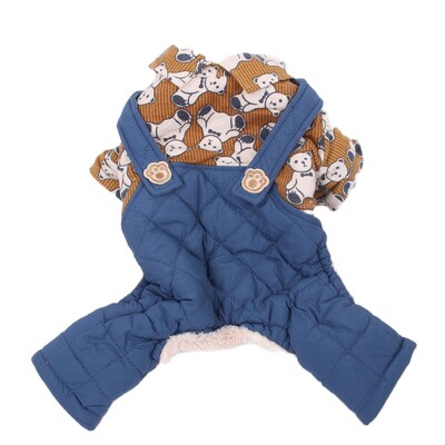 Salopetă de iarnă pentru câini Hanoră cu glugă Design floral Jachetă pentru cățeluș pentru animale de companie Jachetă Îmbrăcăminte 5 mărimi 2 culori