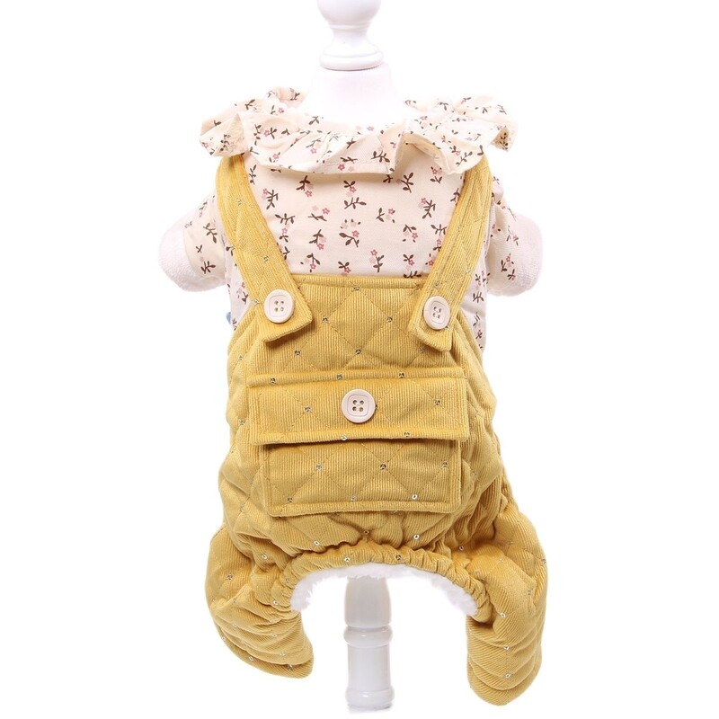 Pas Zimski kombinezon Hoodie Cvjetni dizajn Pet Puppy Kaput Jakna Odjeća Odjeća 5 Veličina 2 Boje