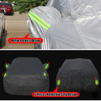 Πλήρες κάλυμμα αυτοκινήτου για BMW X5 2000-2022 Outdoor Anti-UV Sun Shade Rain Snow Wind Protection SUV Cover All Weather Κατάλληλο