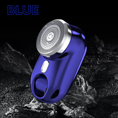 Mini aparat de ras electric cu lampă de atmosferă, afișaj LED pentru bărbați, portabil, fără fir, fără fir, cuțite de barbă, aparat de tuns