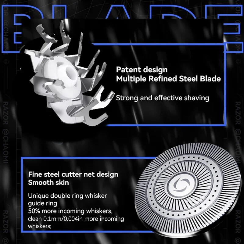 Mini električni aparat za brijanje s atmosferskom svjetiljkom LED zaslonom za muškarce Prijenosni putni bezbolni bežični noževi za lice i bradu Trimer za brijanje