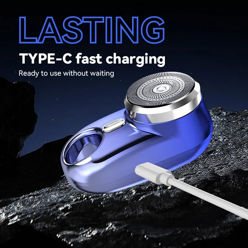 Mini električni aparat za brijanje s atmosferskom svjetiljkom LED zaslonom za muškarce Prijenosni putni bezbolni bežični noževi za lice i bradu Trimer za brijanje