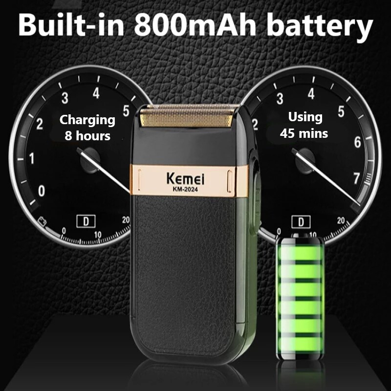 Kemei punjivi aparat za brijanje za muškarce električni brijač za mokro i suho brijanje, stroj za brijanje lica, brade, električni brijač za ćelavu glavu s dodatnom mrežicom