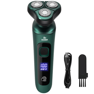 Aparat de ras electric de calatorie pentru barbati cu afisaj digital aparat de ras inteligent, lavabil, aparat de tuns barba pentru fata, aparat de ras portabil