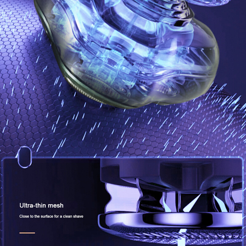 Muški električni putni brijač s digitalnim zaslonom Pametni brijač Perivi trimer za bradu Brijač za brijanje lica Brada Prijenosni brijač