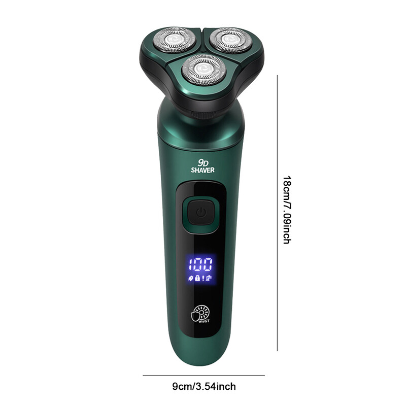 Muški električni putni brijač s digitalnim zaslonom Pametni brijač Perivi trimer za bradu Brijač za brijanje lica Brada Prijenosni brijač