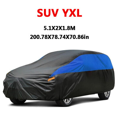 Husă exterioară pentru mașină, universală, impermeabilă, rezistentă la praf, cu protecție UV, pentru huse de mașină complete Hatchback Sedan SUV