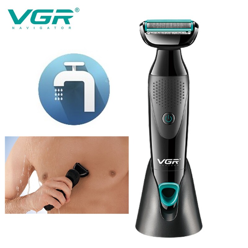 Originalni VGR 2u1 Body Groomer punjivi električni brijač za muškarce Trimer za šišanje dlačica na tijelu, nos, uho, brada, stroj za brijanje lica