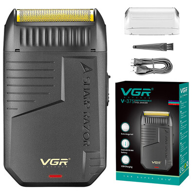 Aparat de ras VGR original Aparat de ras electric profesional pentru barbati aparat de tuns barba portabil aparat de ras reincarcabil pentru barbati V-375