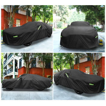 X Autohaux SUV Car Cover for Ford for Mustang GT/Bullitt/ECOBOOST 1994-2021 Waterproof All Weather Protection with Zipper 210Dpu