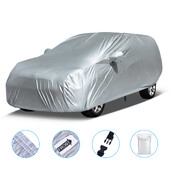 Huse universale SUV/Sedan pentru mașină, în aer liber, impermeabilă, soare, ploaie, zăpadă, rezistentă la praf, protecție UV, argintie, husă mașină M-XX