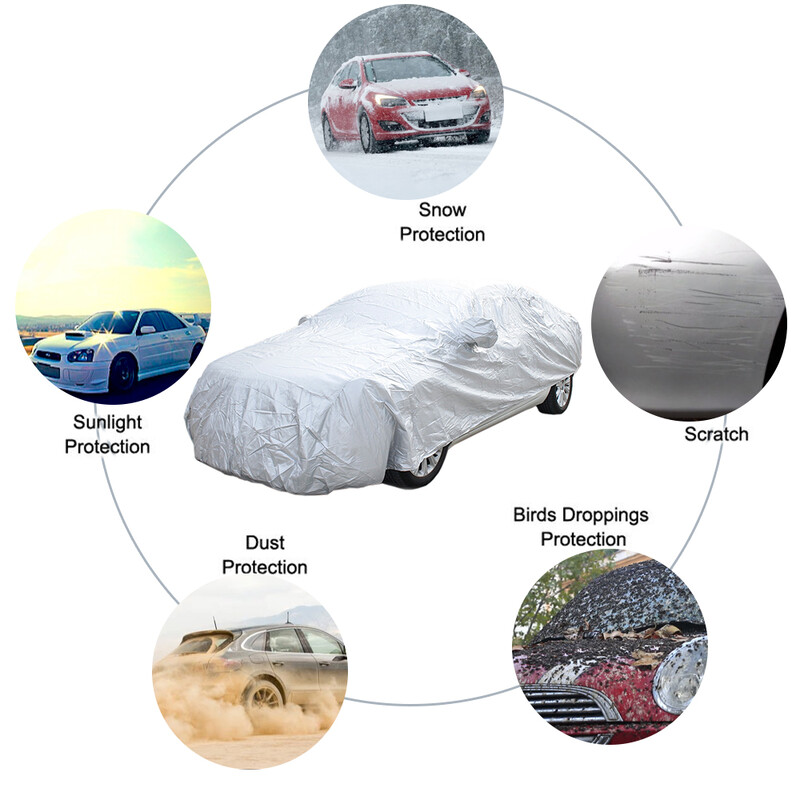 Potpune presvlake za automobile Otporne na prašinu, vodootporne, vanjske, sunce, kišu i snijeg UV zaštitnu navlaku za limuzinu