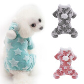 Drăguț câine haine pisici fleece pulover paltoane salopetă Yorkshire chihuahua haine iarnă jachetă pijamale cu glugă costum câine