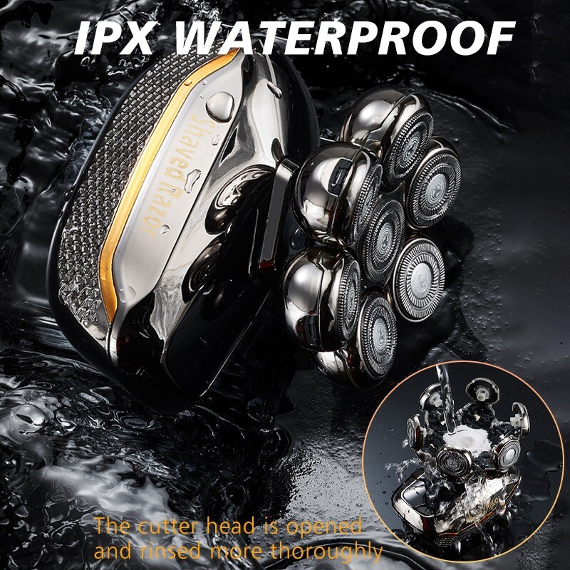 7D brijači za glavu za muškarce 5 u 1 električni muški aparat za brijanje za ćelave muškarce Mokro i suho vodootporni aparat za brijanje za ćelavu glavu Električni brijači za muškarce