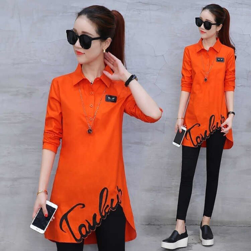 Modne majice s vezom na revere Ženska odjeća 2023. Jesen Zima Opuštene ležerne majice Asimetrične bluze