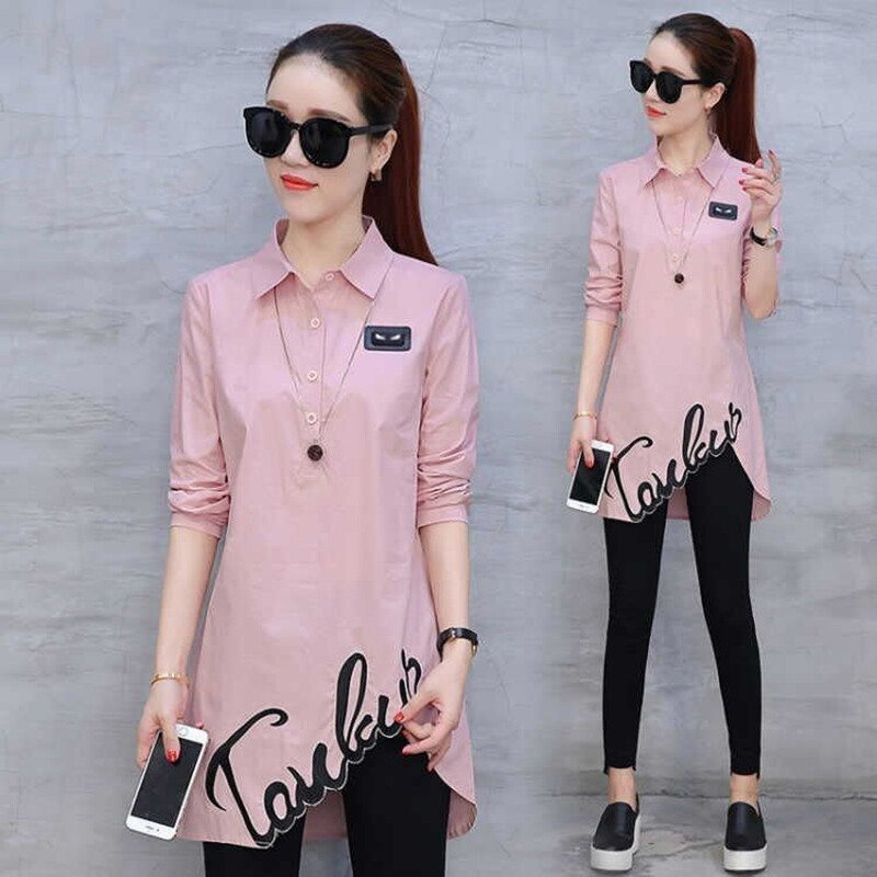 Modne majice s vezom na revere Ženska odjeća 2023. Jesen Zima Opuštene ležerne majice Asimetrične bluze