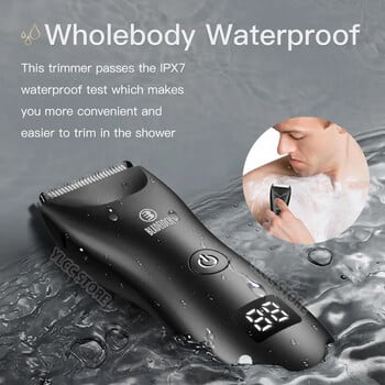 Intimate Pubic Trimmer for Men Ηλεκτρική βουβωνική μηχανή Ξυριστικής μηχανής Ανδρική ξυριστική μηχανή για ευαίσθητες περιοχές Αδιάβροχο ξυράφι ασφαλείας Τρίχες σώματος