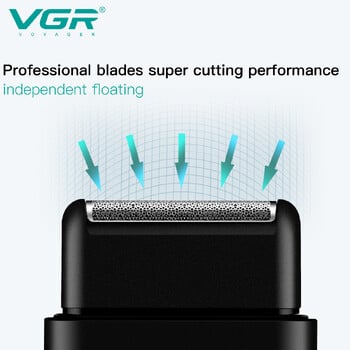 VGR Electric Shaver Professional Razor Mini Beard Trimmer Μηχάνημα ξυρίσματος Μηχάνημα κοπής γενειάδας Razor Hair Trimmer for Men V-390