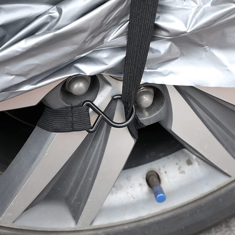 Univerzalna puna navlaka za automobil Vodootporna vanjska navlaka za automobile Zaštita od sunca, UV zaštita, otporna na prašinu PE Odjeća za automobil Prekrivač za automobil s 2 pojasa za pričvršćivanje