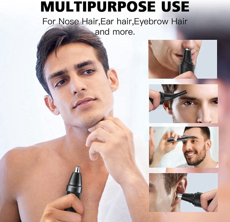 VGR 2u1 perivi trimer za dlake u nosu za muškarce i žene njegovanje brade električni čistač ušiju trimer za obrve za lice tijelo punjiv