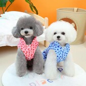 Palton din bumbac pentru animale de companie Palton elegant pentru câini, rezistent la apă, cu model de inimă Papion, jachetă de iarnă căptușită cu lână groasă pentru câini de talie mică de purtat