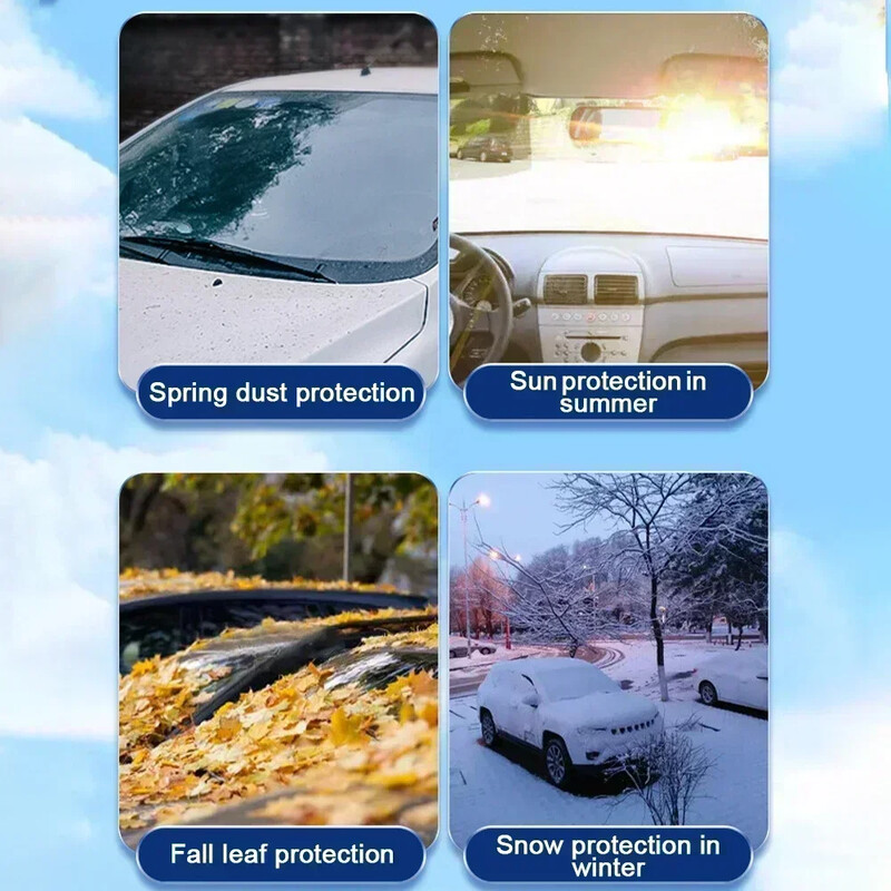 Automobilski magnetski štitnik za snijeg za automobil, prednje vjetrobransko staklo, štitnik za sunce, zadebljani štitnik za snijeg od mraza i zaštita od smrzavanja, odjeća za automobil