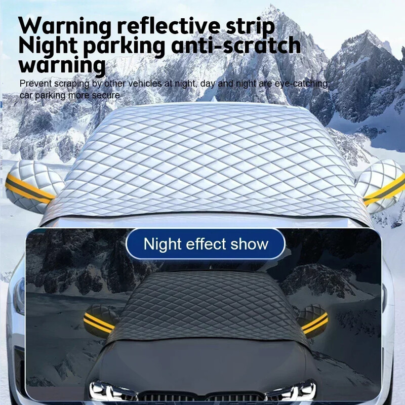 Automobilski magnetski štitnik za snijeg za automobil, prednje vjetrobransko staklo, štitnik za sunce, zadebljani štitnik za snijeg od mraza i zaštita od smrzavanja, odjeća za automobil